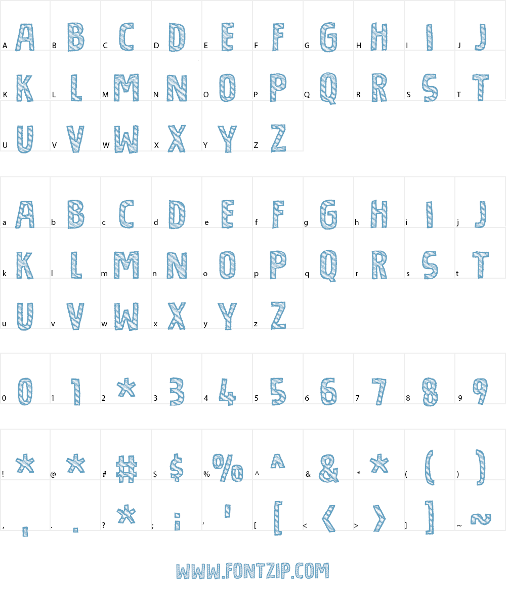 Bouledoug DEMO Font Character